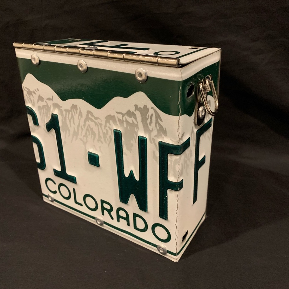 Handmade Colorado License Plate Crossbody Bag